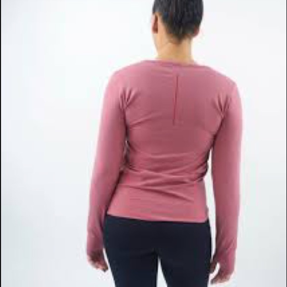 Zyia Active Red Heather Performance Longsleeve Tee - image 3